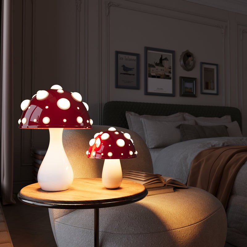Mushroom LED | Lampa Stołowa LED w Kształcie Grzyba – Designerska Lampka do Sypialni i Salonu