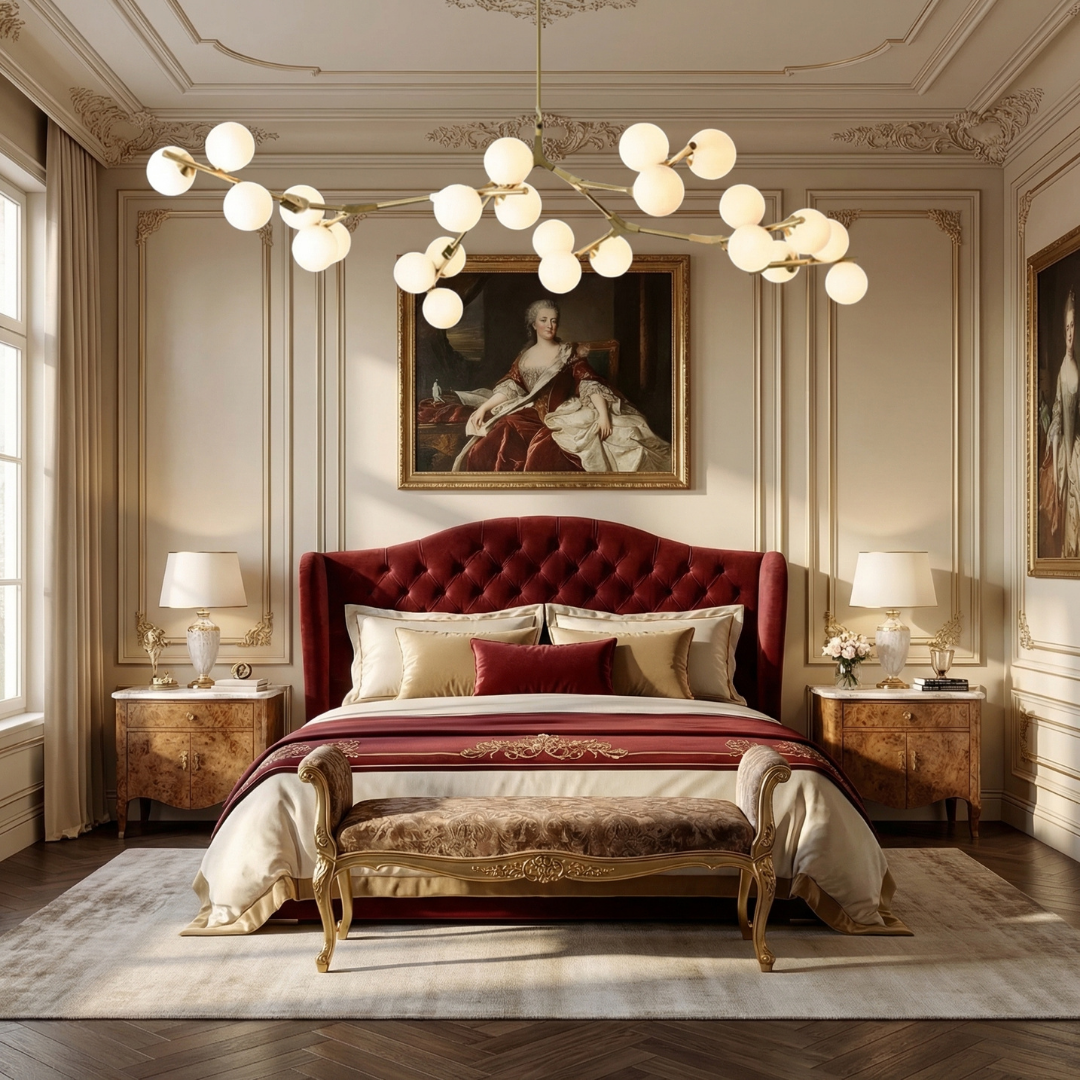 Lumen Collection | Modern Chandelier with Adjustable Height for Dining Rooms and Living Areas