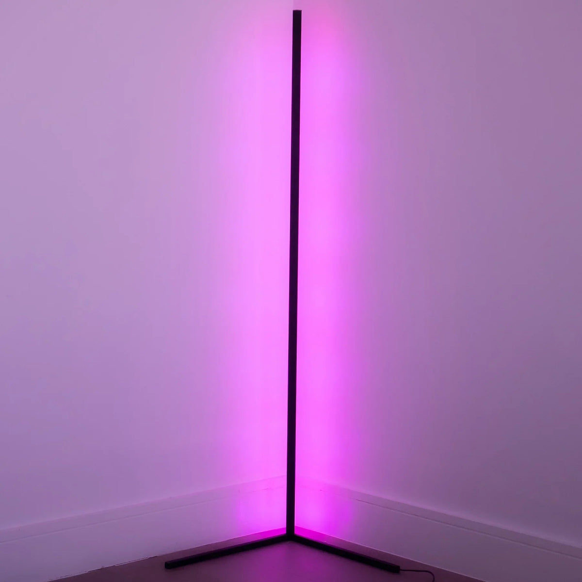 Lumen Collection | Slim Corner LED Floor Lamp for Living Rooms
