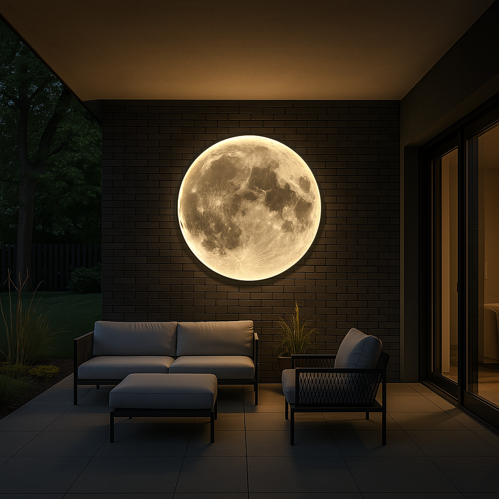 Lumen Collection | Moon Globe Wall Light with Soft LED Glow