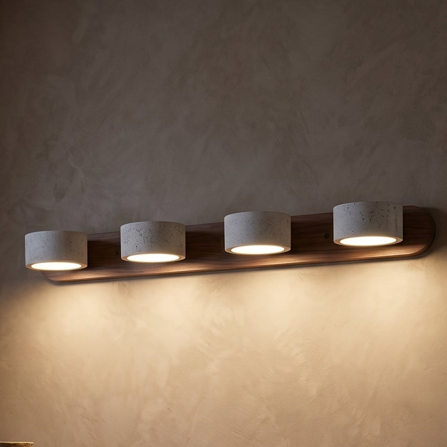 Lumen Collection | Travertine Wall Light with Soft LED Glow
