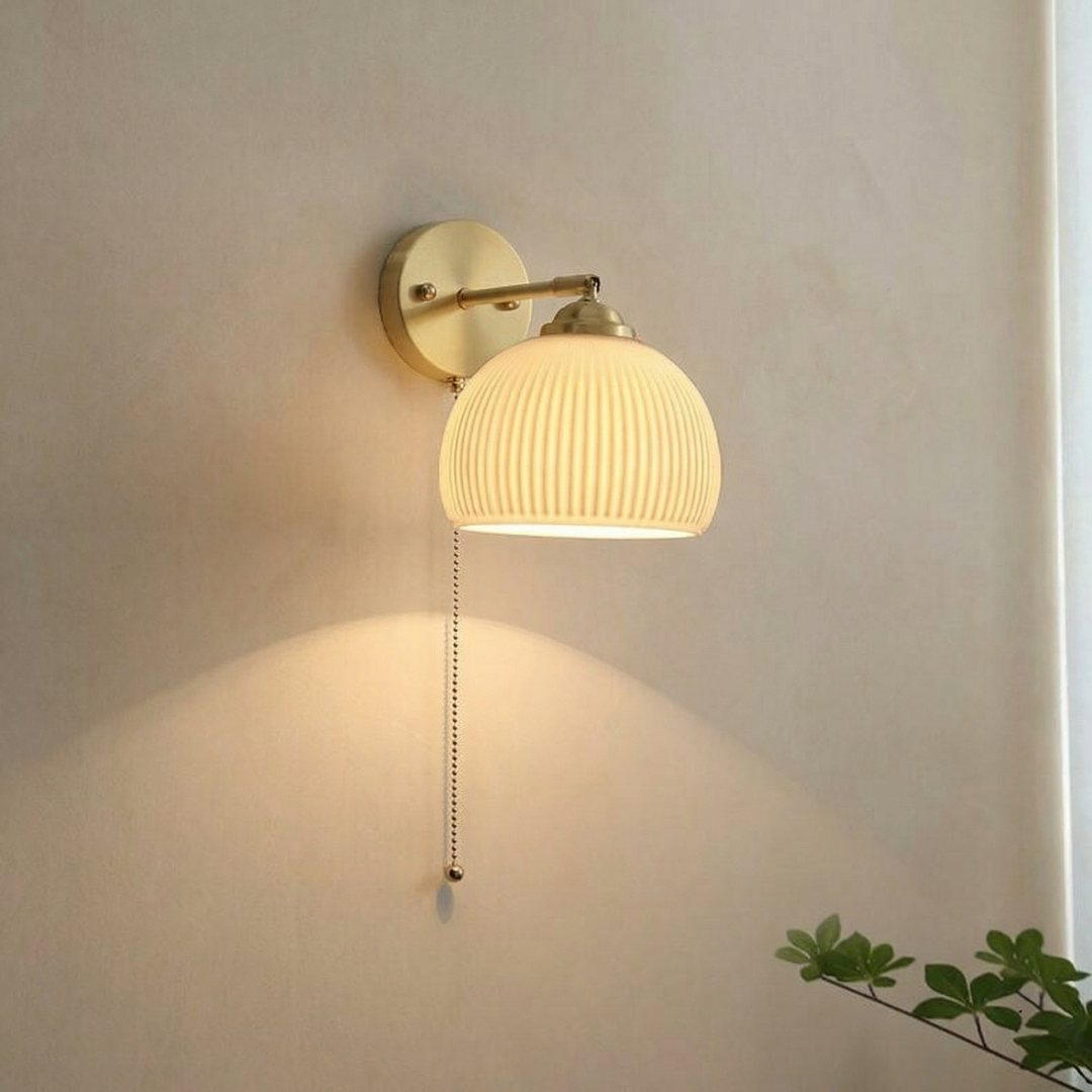 Lumen Collection | Milk Glass Wall Sconce for Cozy Illumination