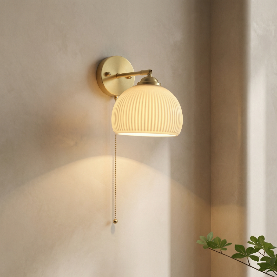 Lumen Collection | Milk Glass Wall Sconce for Cozy Illumination