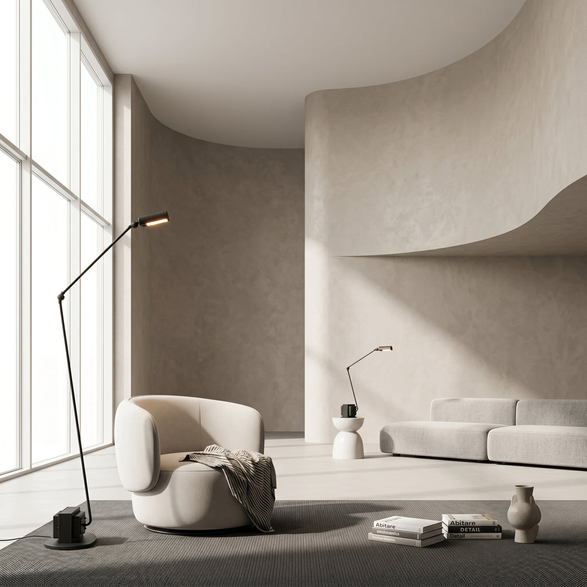 Lumen Daphine | Adjustable Dual-Arm Floor Lamp for Precision Task Lighting