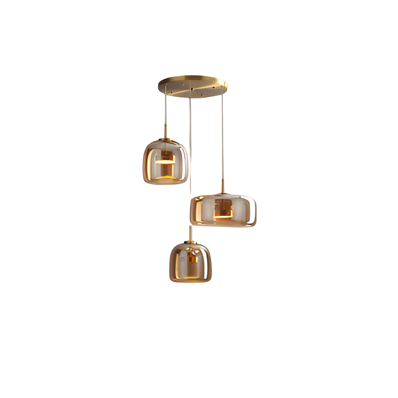 Lampa Wisząca Lumen Hailie Trio – Elegancka Szklana Lampa z 3 Punktami Światła do Jadalni i Kuchni