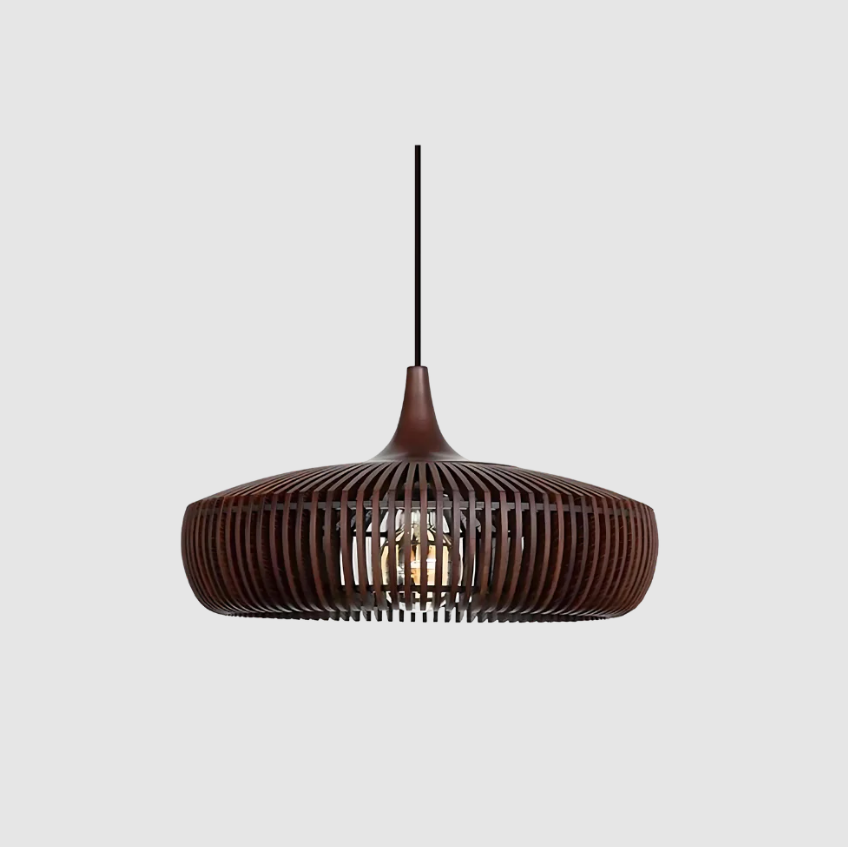 Lumen Hinori | Drewniana lampa wisząca Japandi – minimalistyczny design, ciepłe światło, lite drewno