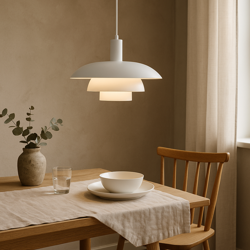 Lumen Juliet | Przytulna, elegancka duńska lampa wisząca do nowoczesnych wnętrz z wielowarstwowym kloszem