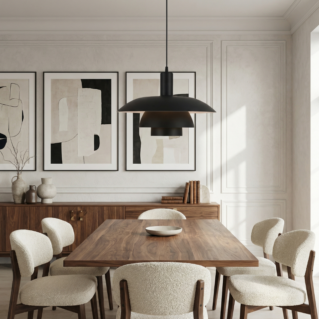 Lumen Juliet | Przytulna, elegancka duńska lampa wisząca do nowoczesnych wnętrz z wielowarstwowym kloszem