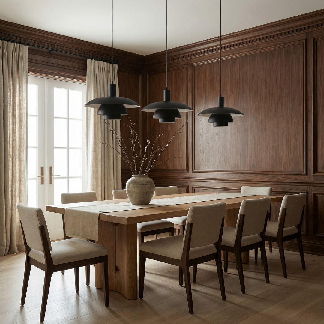 Lumen Juliet | Przytulna, elegancka duńska lampa wisząca do nowoczesnych wnętrz z wielowarstwowym kloszem