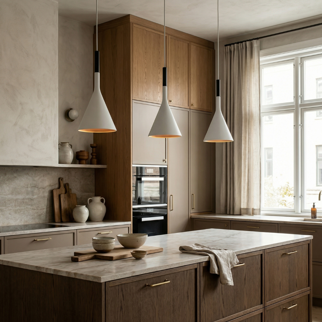 Skandynawska lampa wisząca | Minimalistyczna lampa LED E27 do kuchni, salonu i jadalni