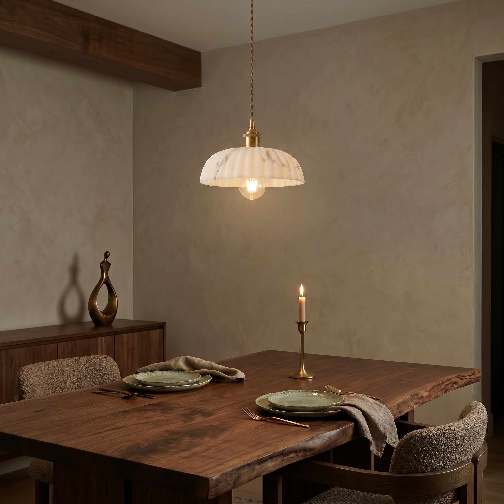 Lampa wisząca Lumen Orielle | Designerska lampa LED o rzeźbiarskiej formie do salonu, kuchni i jadalni