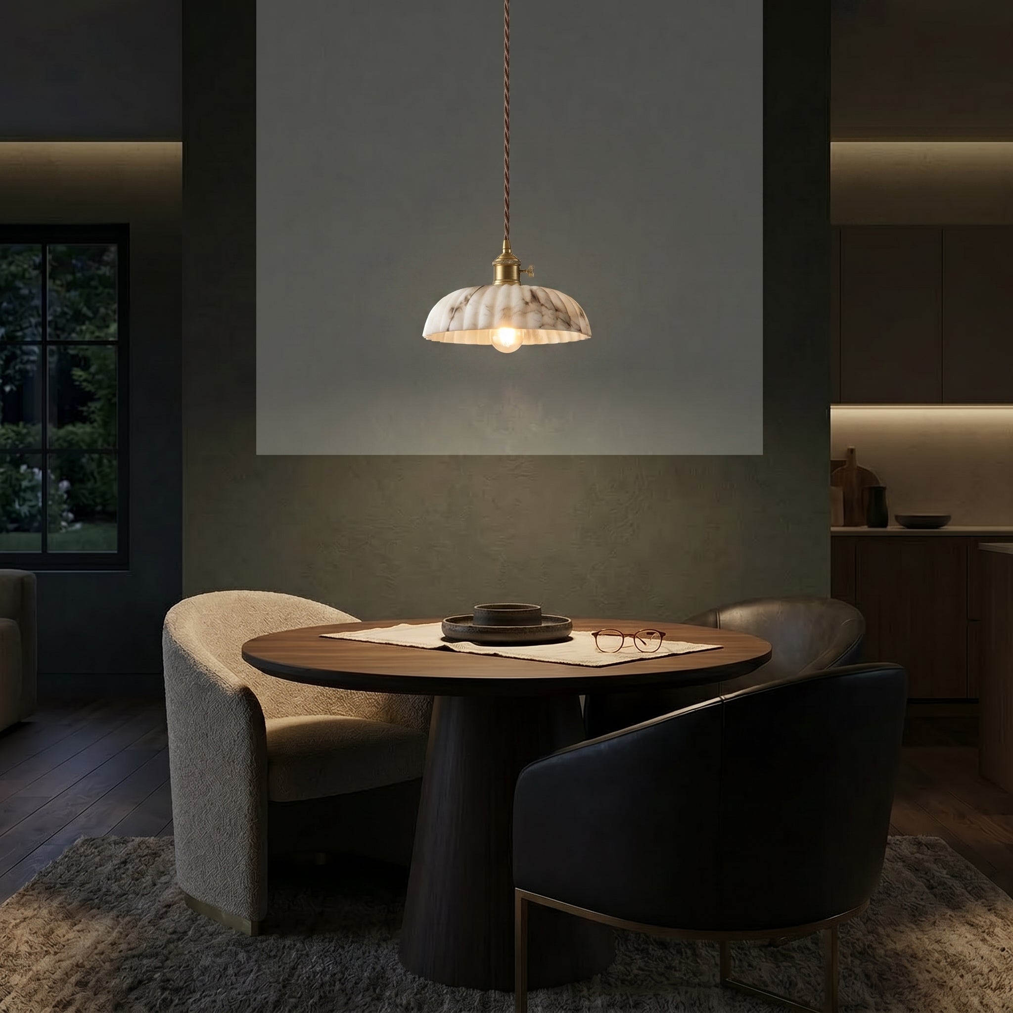 Lampa wisząca Lumen Orielle | Designerska lampa LED o rzeźbiarskiej formie do salonu, kuchni i jadalni