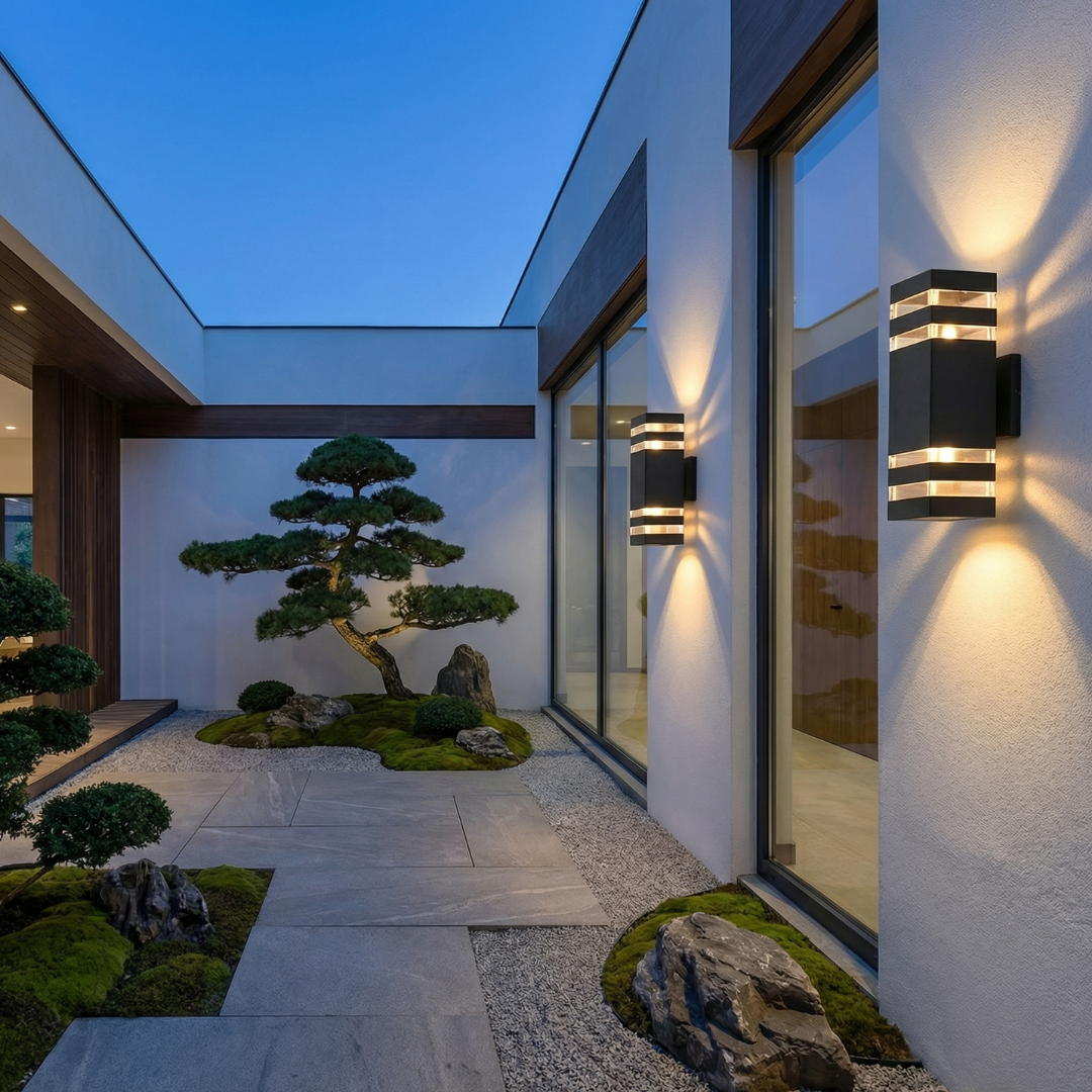 Lumen Series | Dual Beam Outdoor Wall Light for Modern Exteriors