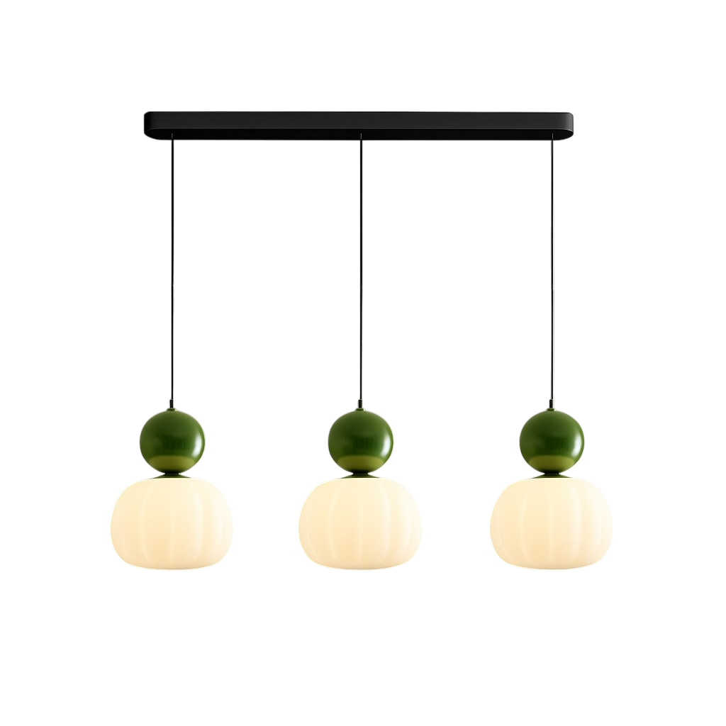 Lampa wisząca Art Deco | Złota designerska lampa LED z podwójnym kloszem do salonu, kuchni i jadalni