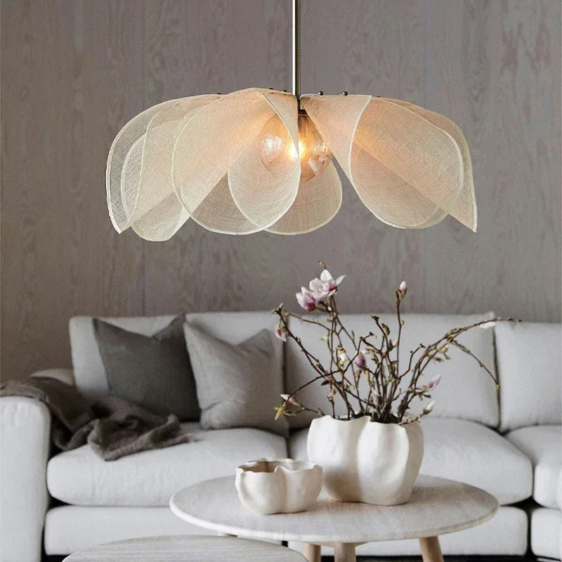 Lumen | Lampa wisząca z tkaniny w stylu vintage – ciepłe, nastrojowe oświetlenie LED