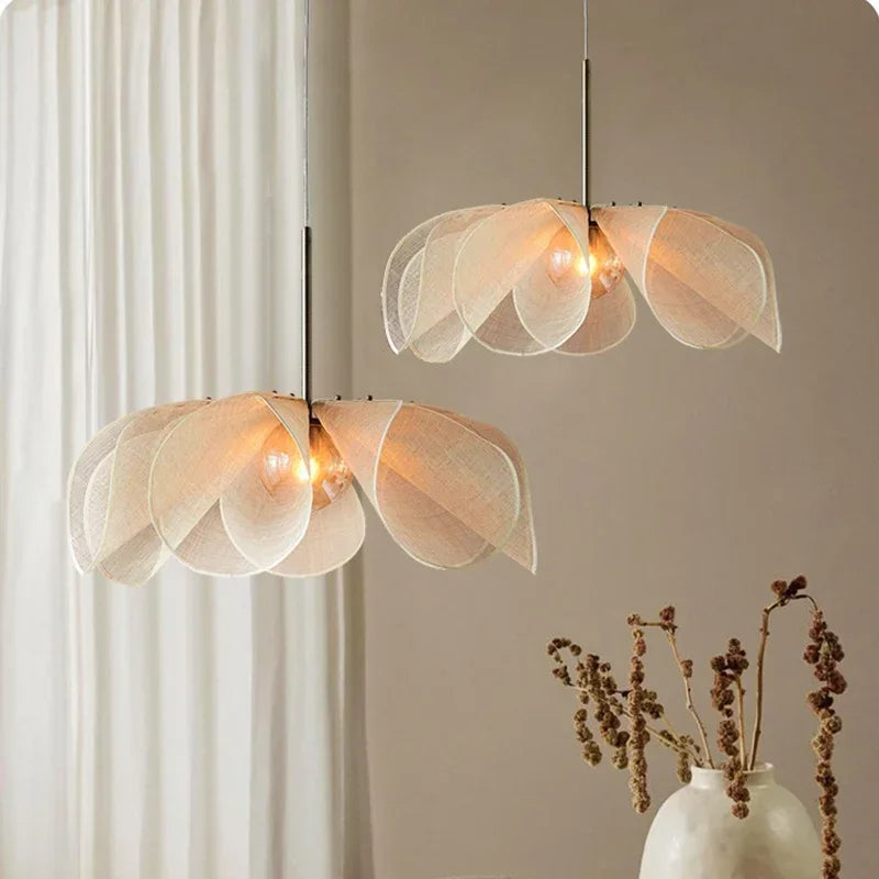 Lumen | Lampa wisząca z tkaniny w stylu vintage – ciepłe, nastrojowe oświetlenie LED