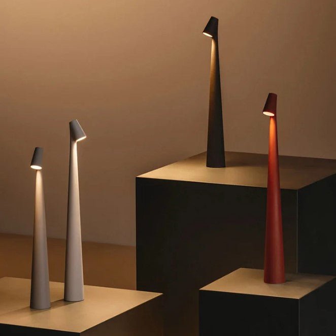LuminaVista™ | Przytulna, elegancka przenośna lampa stołowa LED do nowoczesnych wnętrz