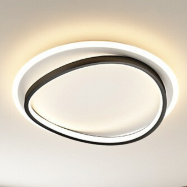 Nowoczesna Lampa Sufitowa LED | Czarno-Złoty Design do Salonu i Sypialni