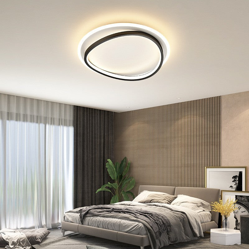 Nowoczesna Lampa Sufitowa LED | Czarno-Złoty Design do Salonu i Sypialni