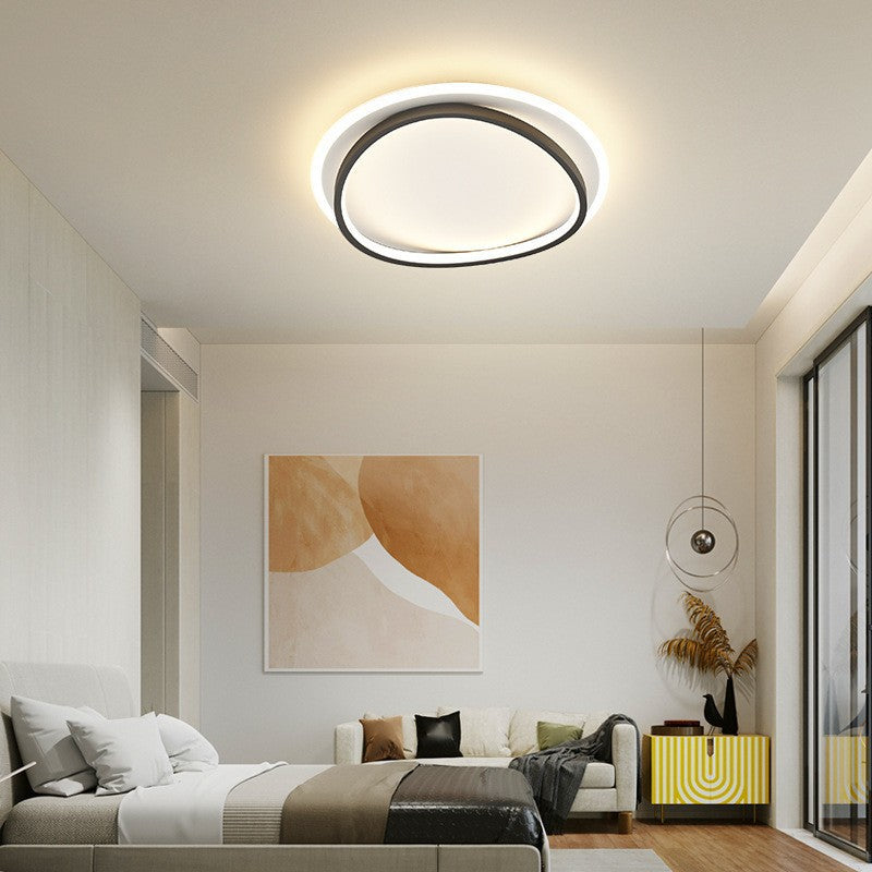 Nowoczesna Lampa Sufitowa LED | Czarno-Złoty Design do Salonu i Sypialni