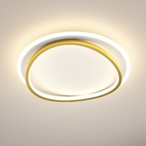 Nowoczesna Lampa Sufitowa LED | Czarno-Złoty Design do Salonu i Sypialni