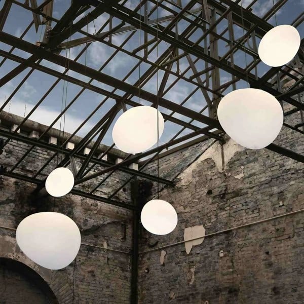 Minimalistyczna lampa wisząca ze szkła | Designerskie oświetlenie LED do salonu, kuchni i jadalni