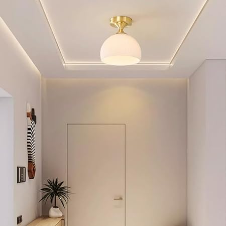 Lunaris | Szklana lampa sufitowa E27 do salonu, sypialni i przedpokoju