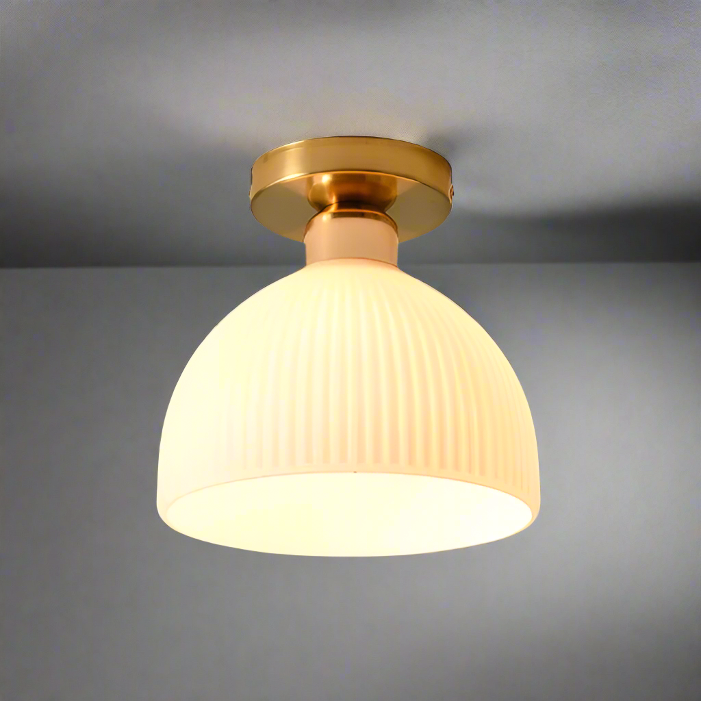 Lunaris | Szklana lampa sufitowa E27 do salonu, sypialni i przedpokoju