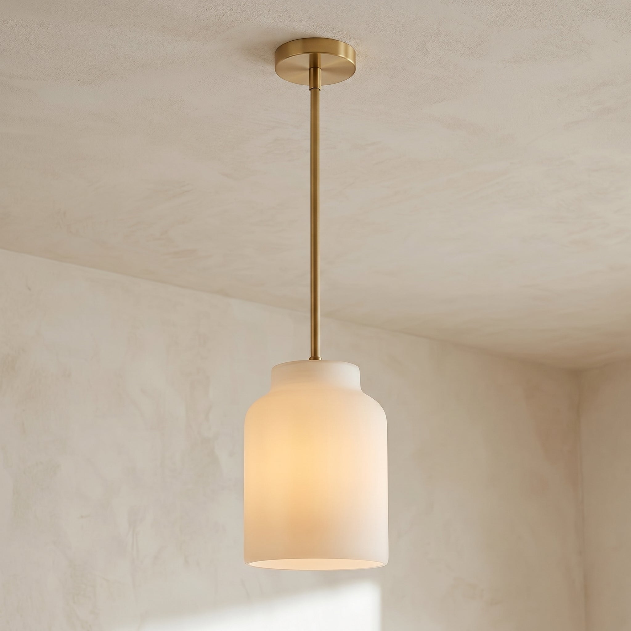 Lampa wisząca z matowego metalu | Skandynawski minimalistyczny design z regulowaną wysokością | Stylowe oświetlenie do kuchni, jadalni i przedpokoju