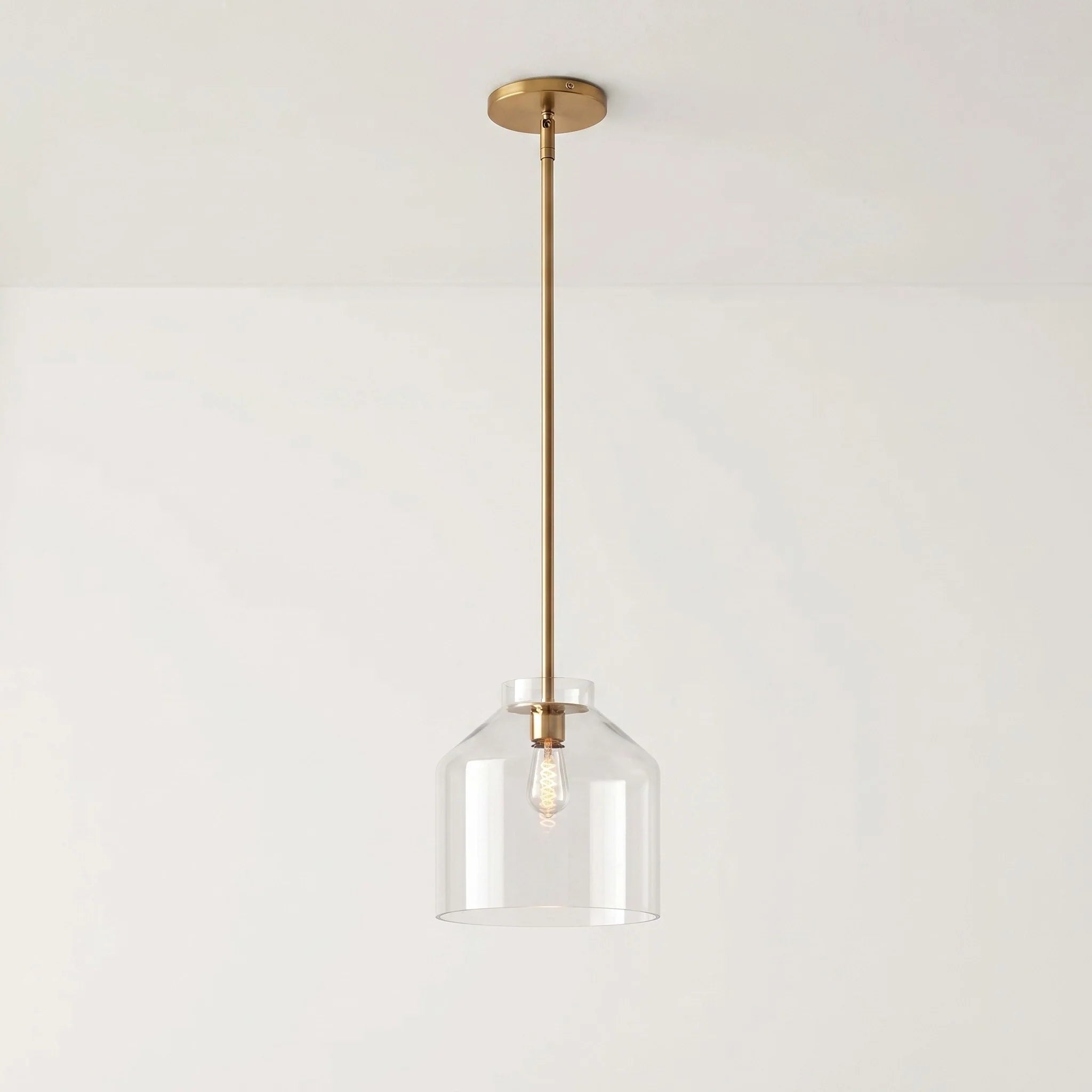 Lampa wisząca z matowego metalu | Skandynawski minimalistyczny design z regulowaną wysokością | Stylowe oświetlenie do kuchni, jadalni i przedpokoju