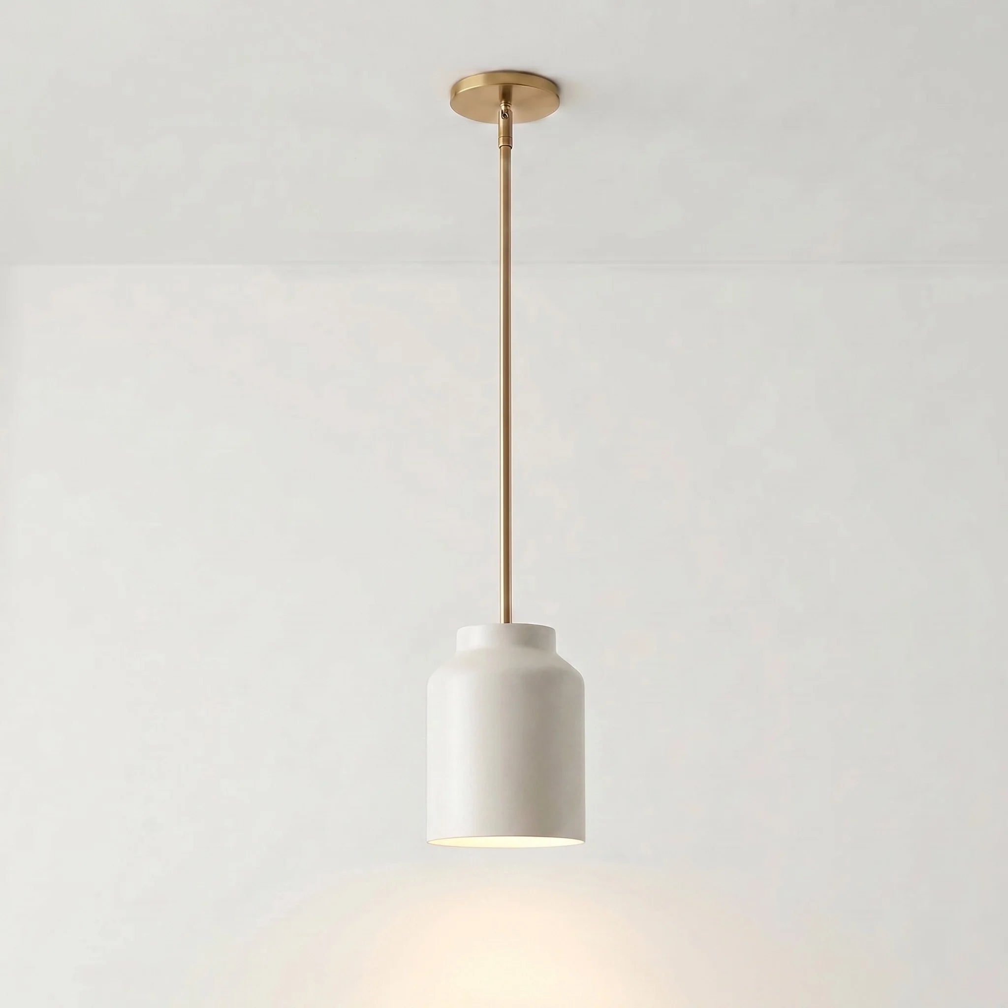Lampa wisząca z matowego metalu | Skandynawski minimalistyczny design z regulowaną wysokością | Stylowe oświetlenie do kuchni, jadalni i przedpokoju