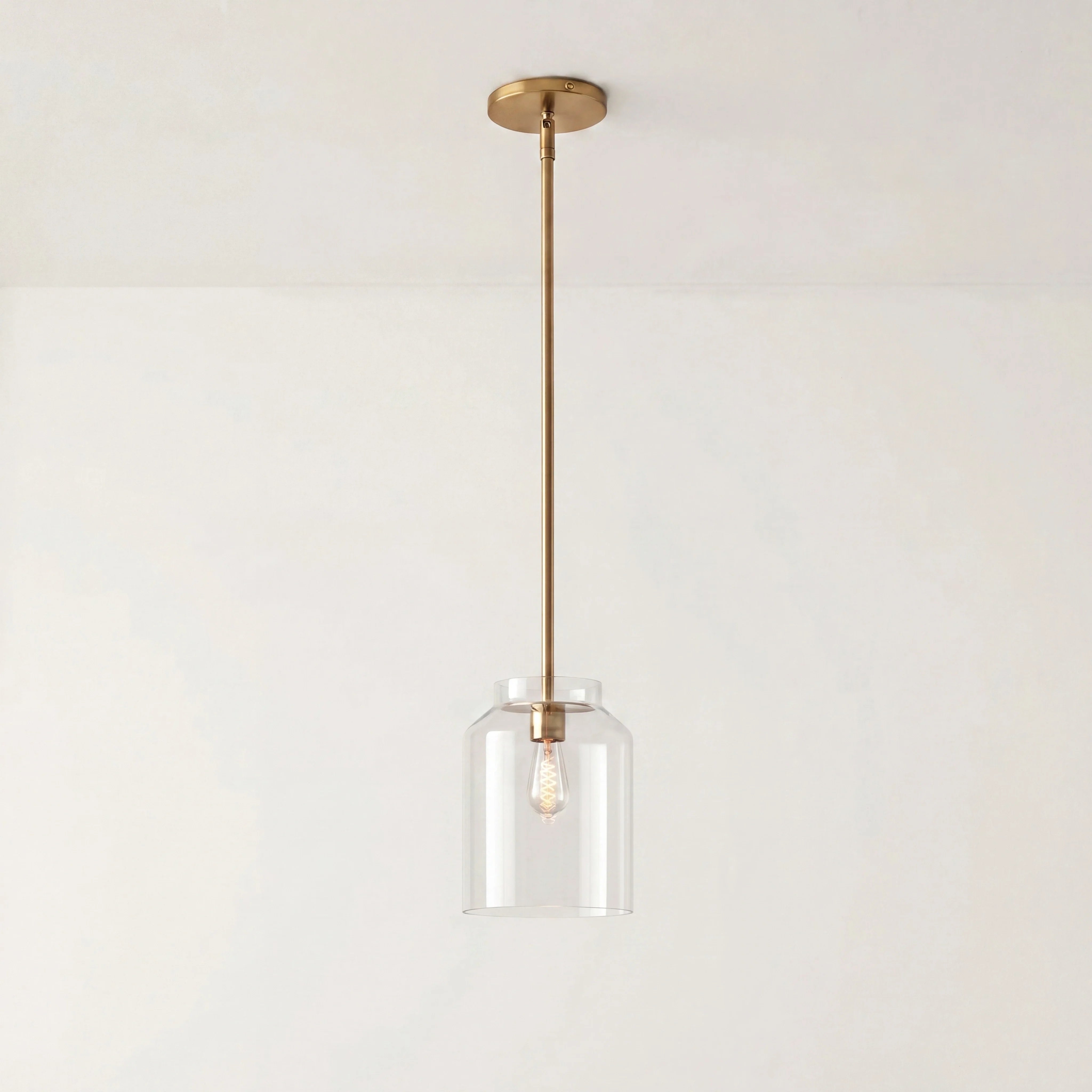 Lampa wisząca z matowego metalu | Skandynawski minimalistyczny design z regulowaną wysokością | Stylowe oświetlenie do kuchni, jadalni i przedpokoju