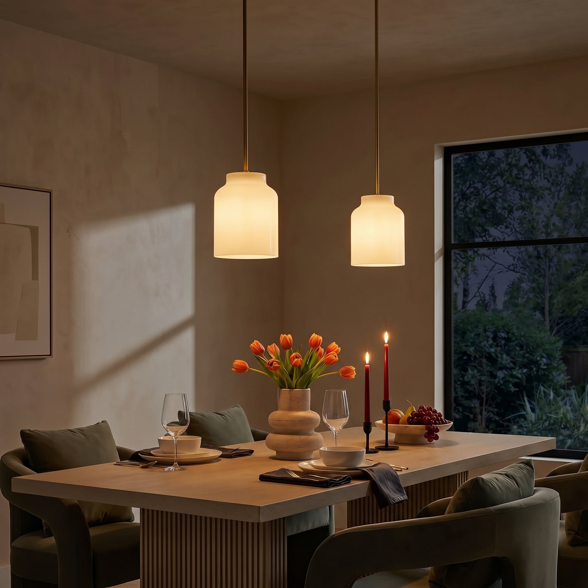 Lampa wisząca z matowego metalu | Skandynawski minimalistyczny design z regulowaną wysokością | Stylowe oświetlenie do kuchni, jadalni i przedpokoju