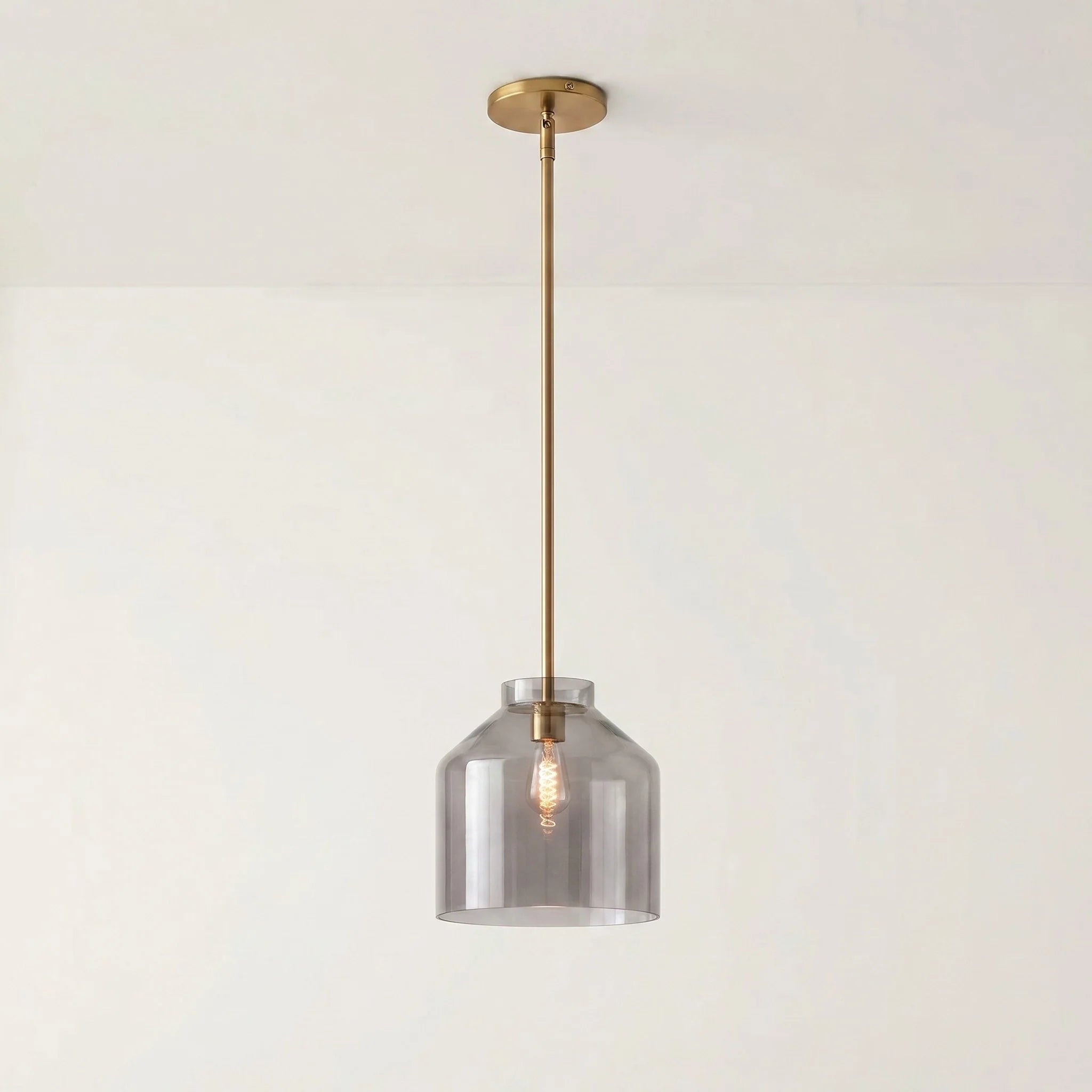 Lampa wisząca z matowego metalu | Skandynawski minimalistyczny design z regulowaną wysokością | Stylowe oświetlenie do kuchni, jadalni i przedpokoju
