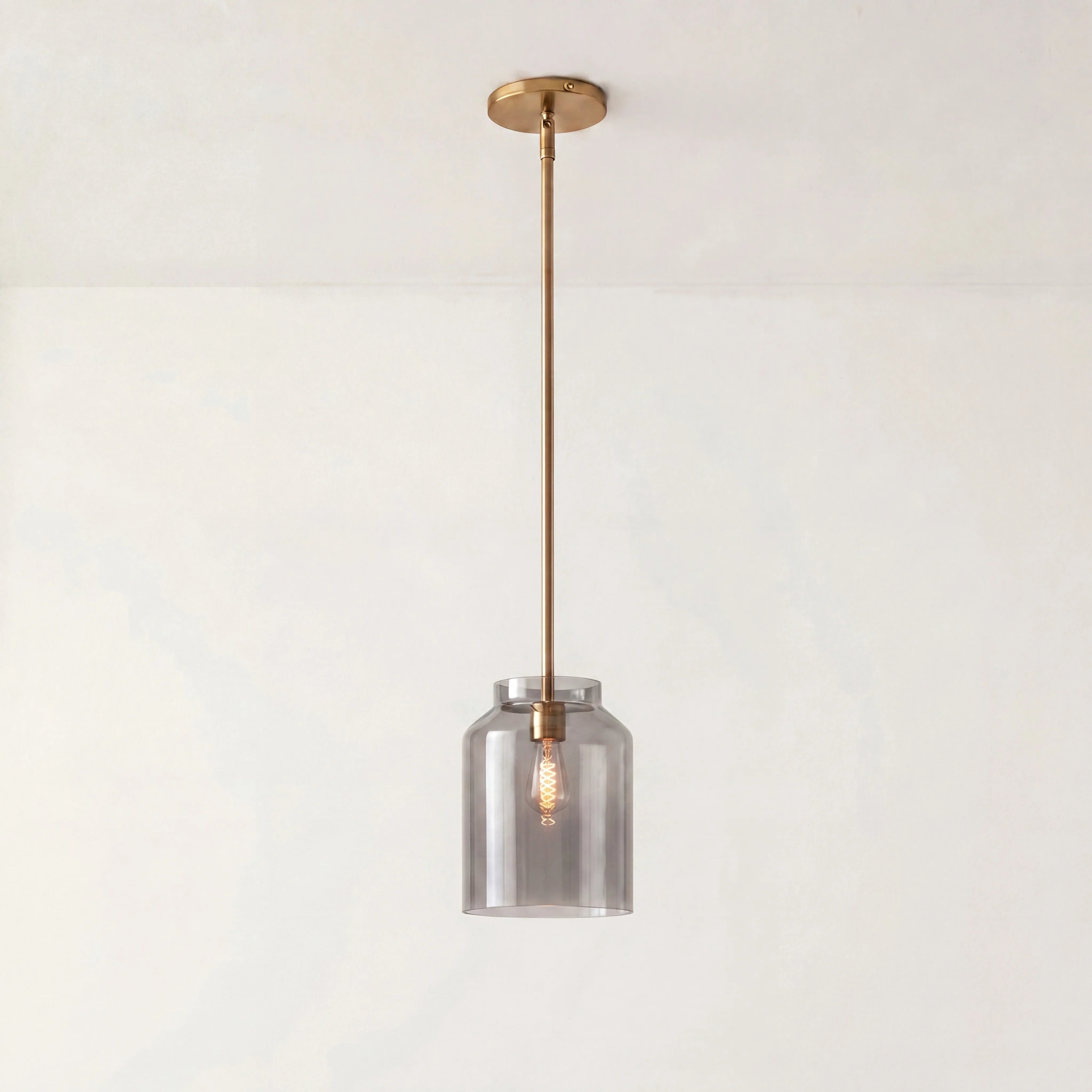 Lampa wisząca z matowego metalu | Skandynawski minimalistyczny design z regulowaną wysokością | Stylowe oświetlenie do kuchni, jadalni i przedpokoju