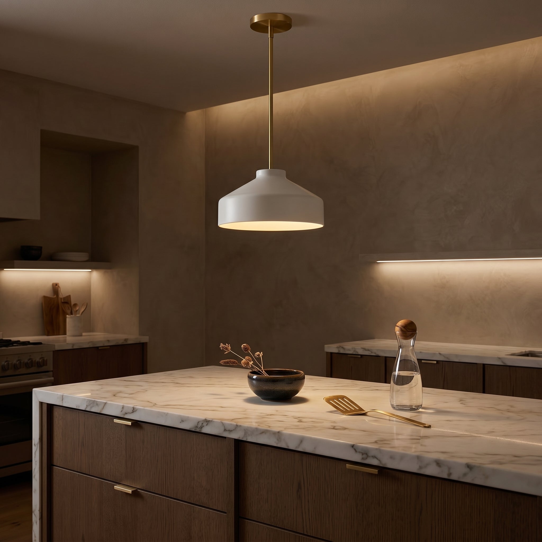 Lampa wisząca z matowego metalu | Skandynawski minimalistyczny design z regulowaną wysokością | Stylowe oświetlenie do kuchni, jadalni i przedpokoju