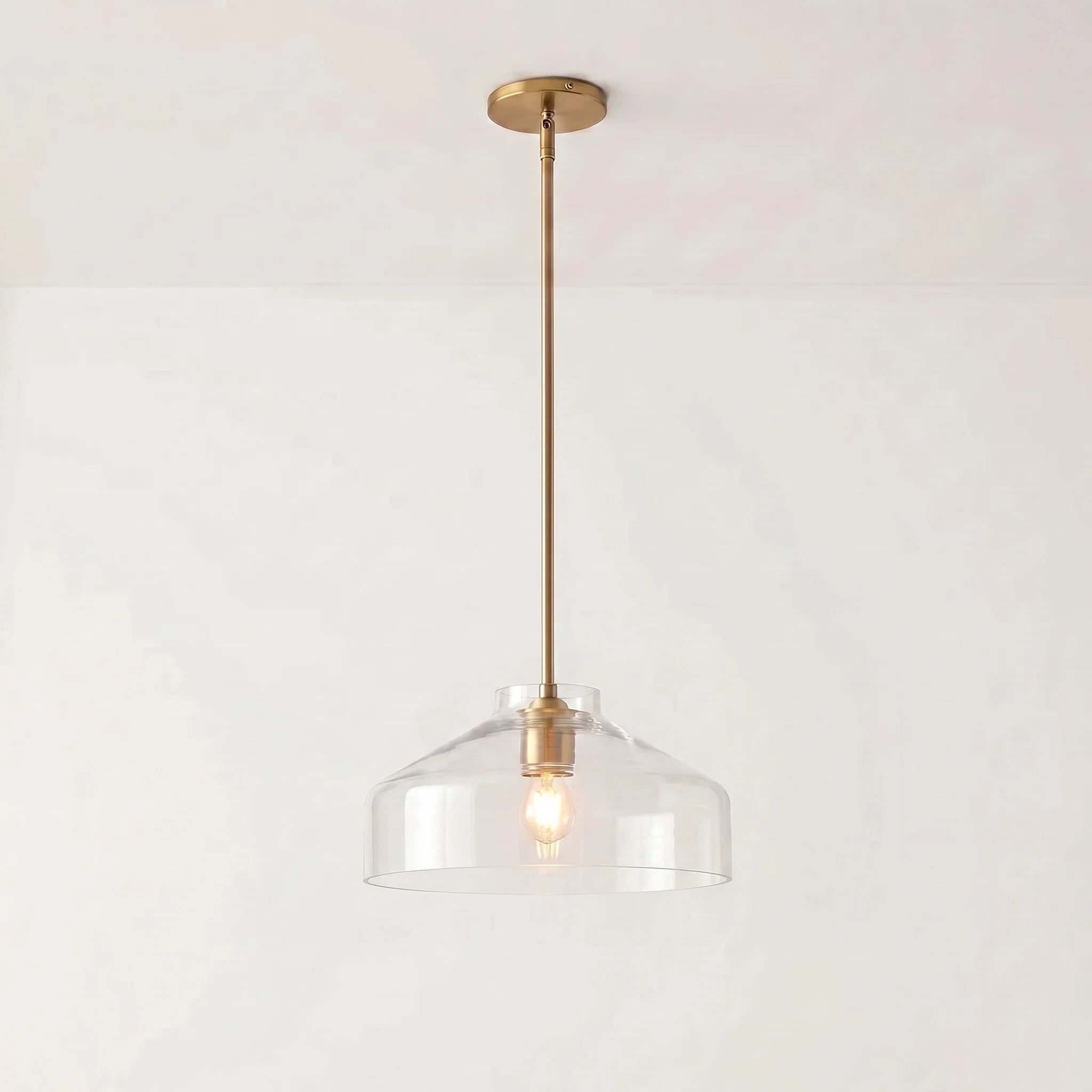Lampa wisząca z matowego metalu | Skandynawski minimalistyczny design z regulowaną wysokością | Stylowe oświetlenie do kuchni, jadalni i przedpokoju
