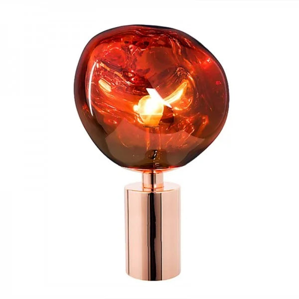 Melt Collection | Przytulna, designerska lampa stołowa do nowoczesnych wnętrz z efektem topienia
