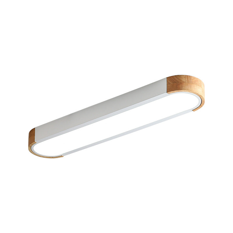 Mero | Nowoczesna lampa sufitowa LED z drewnianym wykończeniem do salonu i sypialni