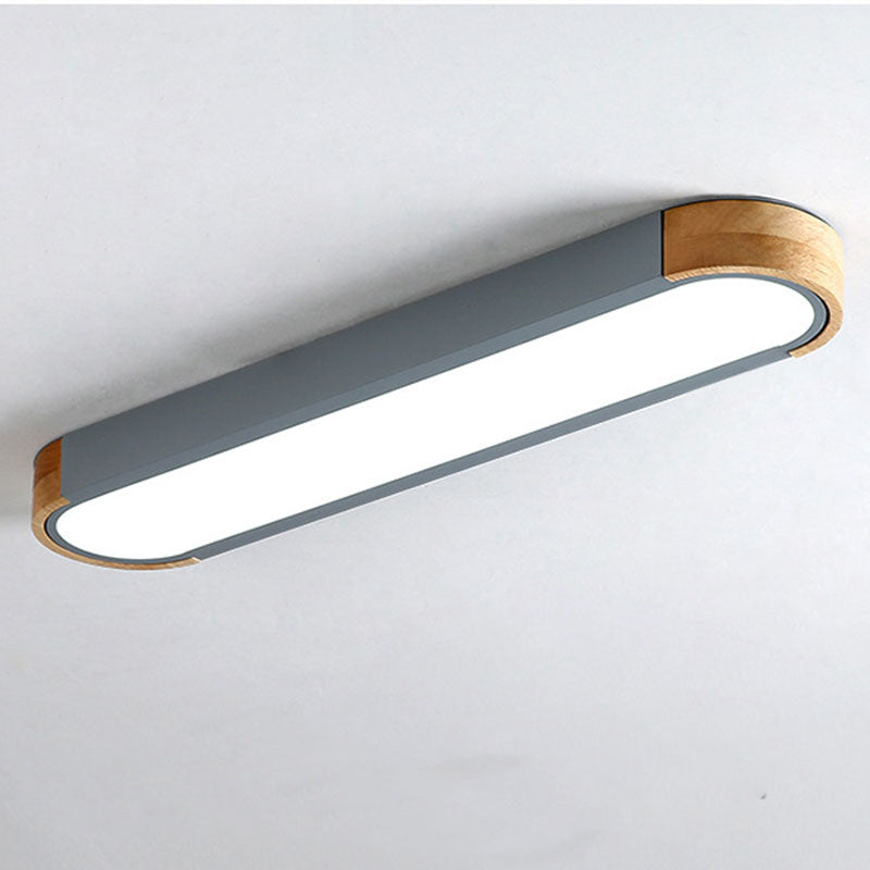 Mero | Nowoczesna lampa sufitowa LED z drewnianym wykończeniem do salonu i sypialni
