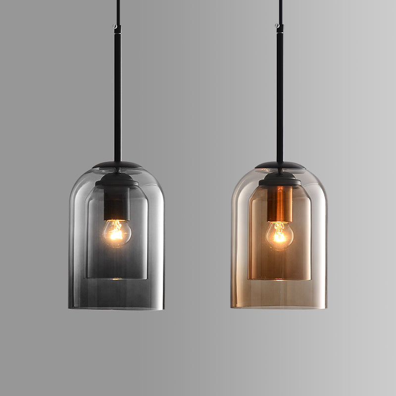 Kolekcja Mica | Lampa wisząca Mid-Century ze szklanym kloszem E27 | Eleganckie oświetlenie do kuchni, salonu i domu