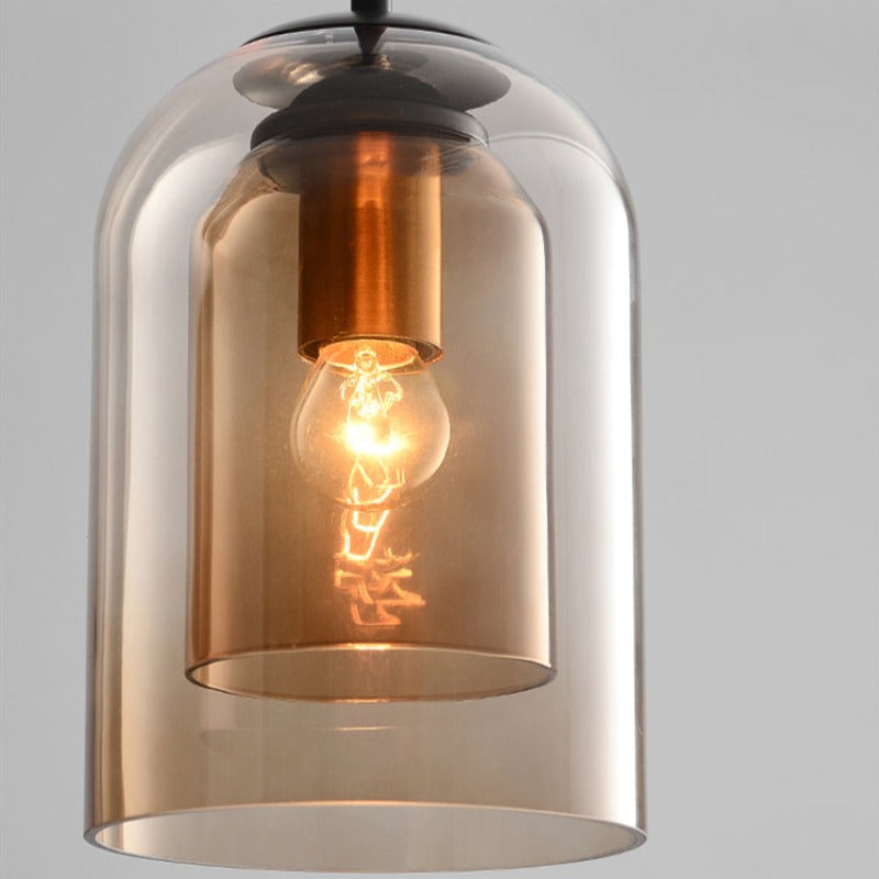 Kolekcja Mica | Lampa wisząca Mid-Century ze szklanym kloszem E27 | Eleganckie oświetlenie do kuchni, salonu i domu
