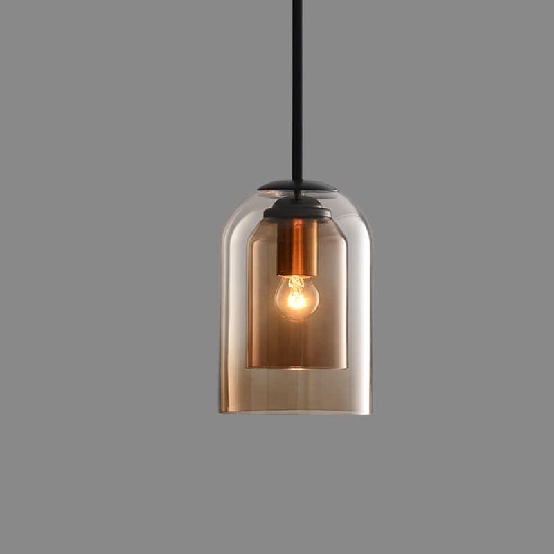 Kolekcja Mica | Lampa wisząca Mid-Century ze szklanym kloszem E27 | Eleganckie oświetlenie do kuchni, salonu i domu