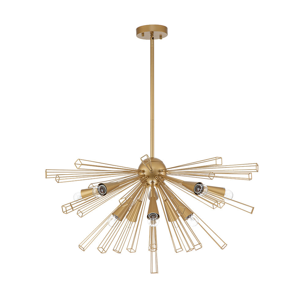Żyrandol Sputnik Słońce Mid-Century na 10 Punktów
