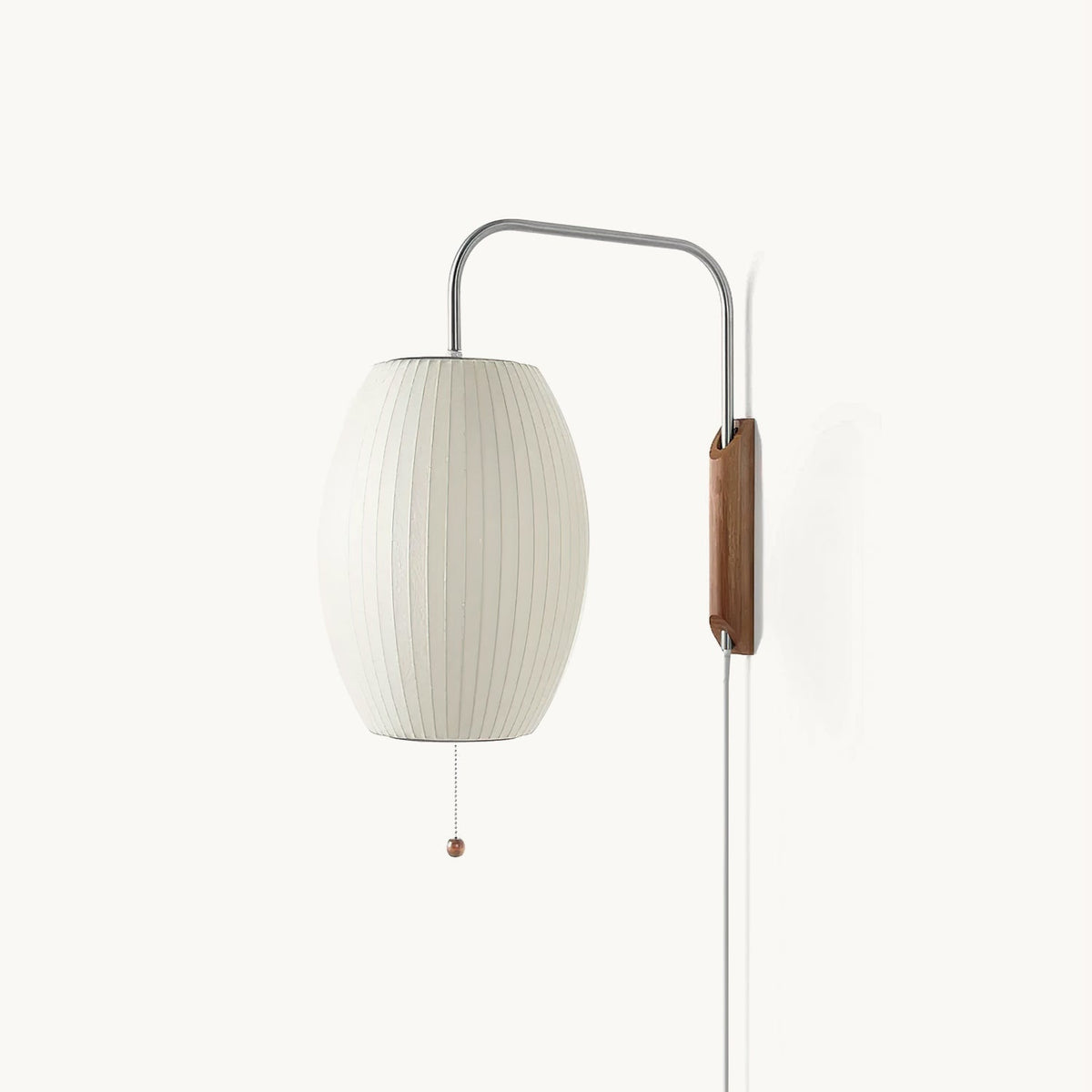 Kinkiet Ścienny Mid-Century Modern LED z Drewnianym Akcentem do Salonu i Sypialni
