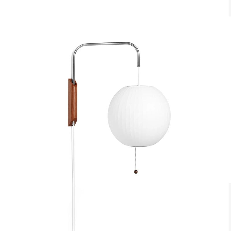 Kinkiet Ścienny Mid-Century Modern LED z Drewnianym Akcentem do Salonu i Sypialni