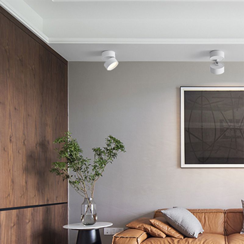 Novak | Cylindryczna lampa sufitowa LED typu spotlight do salonu i korytarza