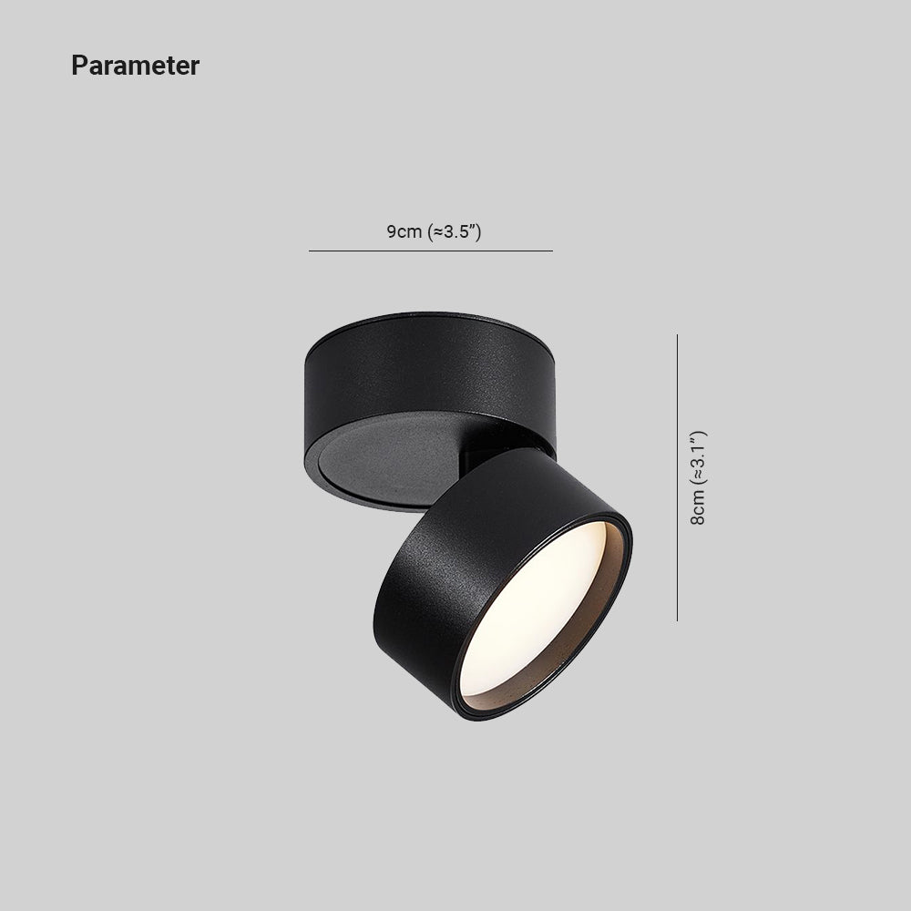 Novak | Cylindryczna lampa sufitowa LED typu spotlight do salonu i korytarza