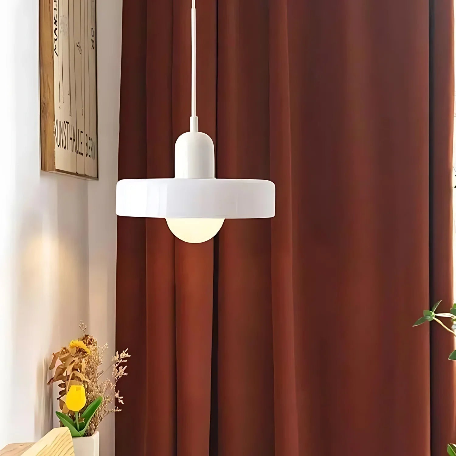 Nowoczesna szklana lampa wisząca LED | Regulowany pierścieniowy design Halo