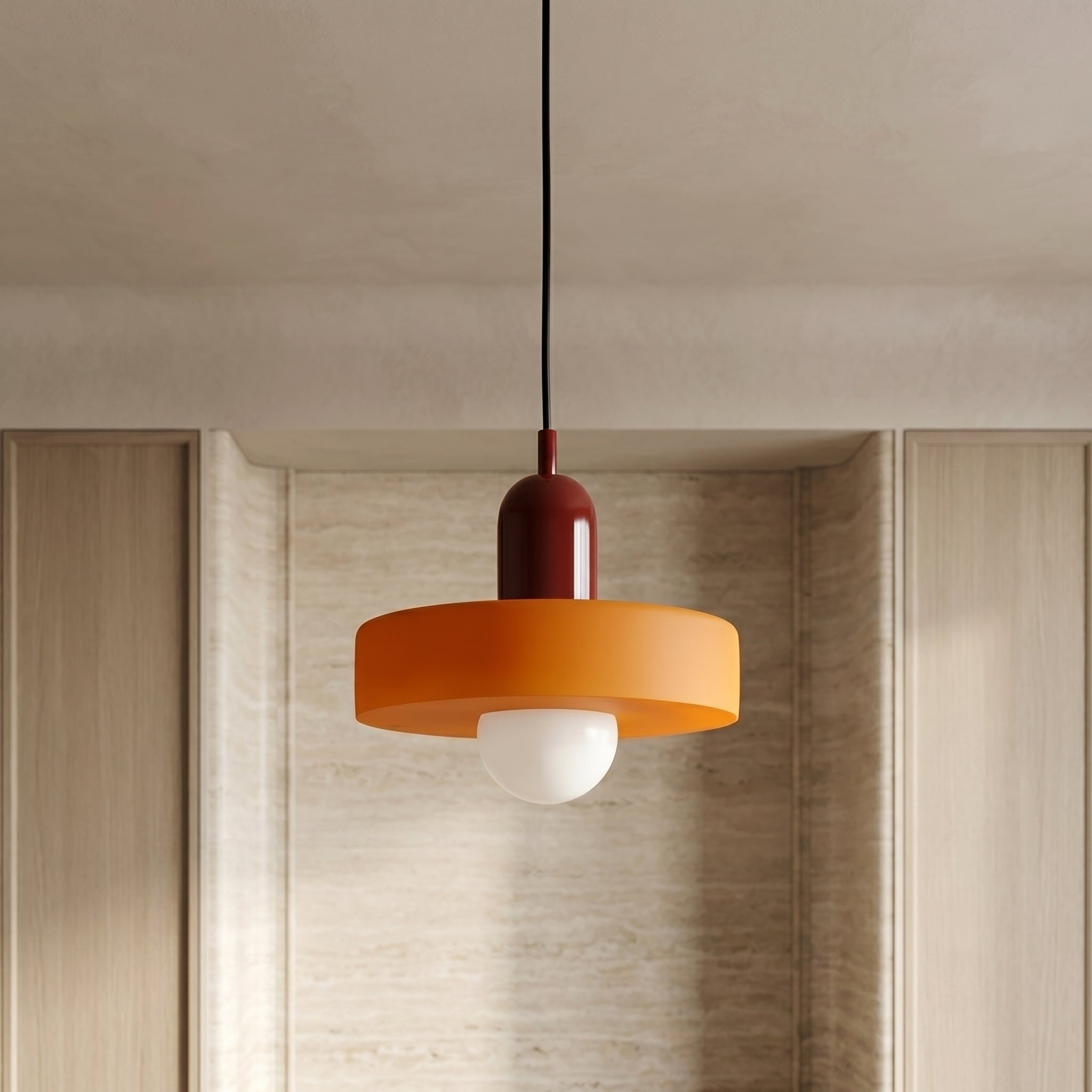 Nowoczesna szklana lampa wisząca LED | Regulowany pierścieniowy design Halo